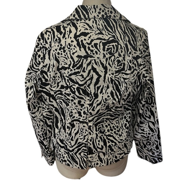 Dressbarn Animal Print Jacket Size Large - Picture 2 of 9